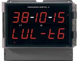 Precision Digital PD2-6081-6H0 Helios Feet/Inches Modbus Scanner with Dual Analog Inputs, 85 to 265VAC-