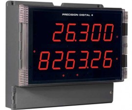 Precision Digital PD2-6300-6H7 Helios 4-Relay Pulse Input Flow Rate/Totalizer, 85 to 265VAC, 4 to 20mA Output-