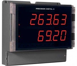 Precision Digital PD2-6363-6H0 Helios Dual Pulse Input Flow Rate/Totalizer, 85 to 265VAC-
