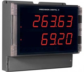Precision Digital PD2-6363-7H0 Helios Dual Pulse Input Flow Rate/Totalizer, 12 to 24VDC-