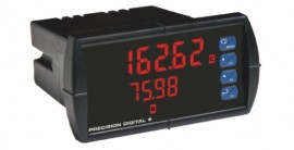 Precision Digital PD6262-7H3 ProVu Dual Analog Input Flow Rate/Totalizer Digital Panel Meter, 4 to 20 mA, SunBright VDC-