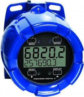 Precision Digital PD6820-0K1 ProtEX-RTA Explosion-Proof Loop-Powered Flow Rate/Totalizer with Backlight-