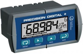 Precision Digital PD689-0K1 Loop-Powered Flow Rate/Totalizer Digital Panel Meter, 1/8 DIN-