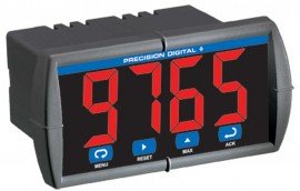 Precision Digital PD765-6X2-00 Trident 2-Relay Process and Temperature Digital Panel Meter with Large Display, 85 to 265VAC-