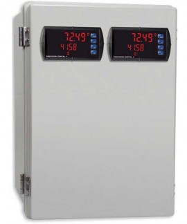 Precision Digital PDA2304-2 NEMA 4X Plastic Horizontal Enclosure for &amp;frac18; DIN digital panel meters, 2 cutouts-