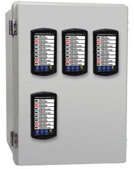 Precision Digital PDA2304-V NEMA 4X Plastic Vertical Enclosure for &amp;frac18; DIN digital panel meters, four cutouts-