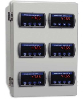 Precision Digital PDA2306 NEMA 4X Plastic Horizontal Enclosure for &amp;frac18; DIN digital panel meters, 6 cutouts-