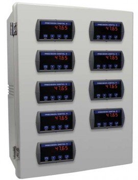 Precision Digital PDA2309 NEMA 4X Plastic Horizontal Enclosure for _ DIN digital panel meters, 9 cutouts-