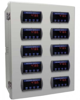 Precision Digital PDA2310 NEMA 4X Plastic Horizontal Enclosure for _ DIN digital panel meters, 10 cutouts-