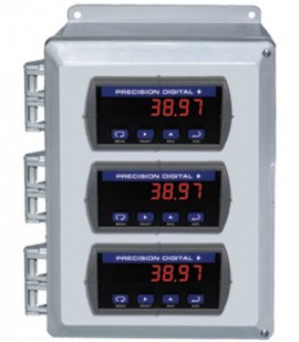 Precision Digital PDA2503 Plastic NEMA 4X Horizontal Enclosure, 11.7 x 8.4 x 5.1in, 3 Cutouts-
