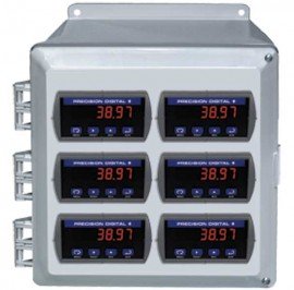 Precision Digital PDA2506 Plastic NEMA 4X Horizontal Enclosure, 13.7 x 12.4 x 7.1in, 6 Cutouts-