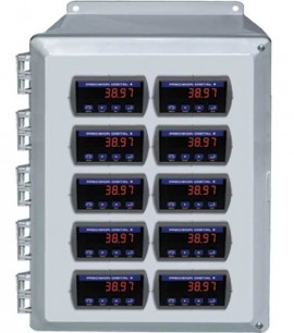 Precision Digital PDA2510 Plastic NEMA 4X Horizontal Enclosure, 17.7 x 14.4 x 7.1in, 10 Cutouts-