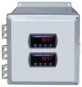 Precision Digital PDA2512 Plastic NEMA 4X Horizontal Enclosure, 13.7 x 12.4 x 7.1in, 2 Cutouts-