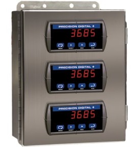 Precision Digital PDA2603-2 Stainless-Steel NEMA 4X Horizontal Enclosure, 11.5 x 8.9 x 4&amp;quot;, 2 cutouts-