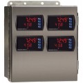 Precision Digital PDA2604 Stainless-Steel NEMA 4X Horizontal Enclosure, 13.5 x 12.9 x 6in, 4 Cutouts-