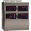 Precision Digital PDA2604 Stainless-Steel NEMA 4X Horizontal Enclosure, 13.5 x 12.9 x 6in, 4 Cutouts-
