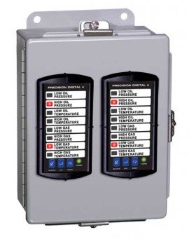 Precision Digital PDA2702-V Steel NEMA 4 Vertical Enclosure, 9.5 x 6.9 x 3.5in, 2 Cutouts-