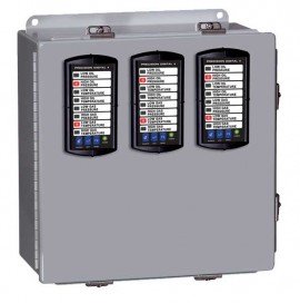 Precision Digital PDA2703-V Steel NEMA 4 Vertical Enclosure, 13.5 x 12.9 x 6in, 3 Cutouts-