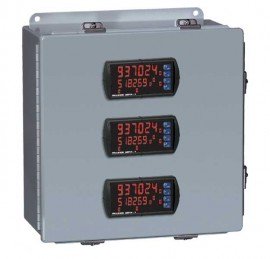 Precision Digital PDA2704-3C Steel NEMA 4 Horizontal Enclosure, 13.5 x 12.9 x 6in, 3 Cutouts-