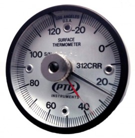 PTC Instruments 312CRRL Magnetic Rail Thermometer with ancillary hand, -20 to 120&amp;deg;C-