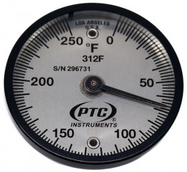 PTC Instruments 312F Magnetic Surface Thermometer, 0 to 250&amp;deg;F-