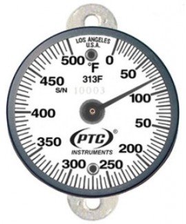 PTC Instruments 313FT1 Tab Mount Surface Thermometer, 0 to 500&amp;deg;F-