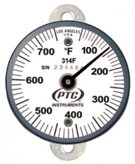 PTC Instruments 314FT1 Tab Mount Surface Thermometer, 50 to 750&amp;deg;F-