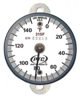 PTC Instruments 315FT1 Tab Mount Surface Thermometer, 0 to 150&amp;deg;F-