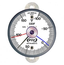 PTC Instruments 330FT1MM Tab Mount Surface Thermometer with max-min hands, -100 to 160&amp;deg;F-