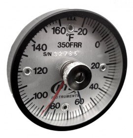 PTC Instruments 350FRRMM Rail Thermometer with max-min hands, -20 to 160&amp;deg;F-