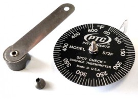 PTC Instruments 572FM Spot Check Thermometer with magnetic leaf spring, 50 to 500&amp;deg;F-
