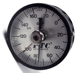 PTC Instruments 818FL Air Monitoring Thermometer with lazy hand, -20 to 160&amp;deg;F-