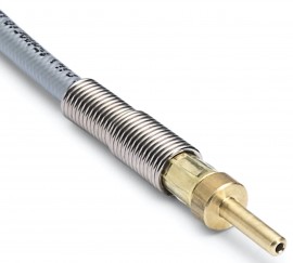 Ralston 1P1P-HOS-8ft Quick-Test Hose, 0.13" tube stub brass hose ends, 8' L-