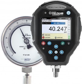 Ralston FLP1-GJ-QM FieldLab Digital Pressure Calibrator with male quick-test bottom connection, 100 psi-