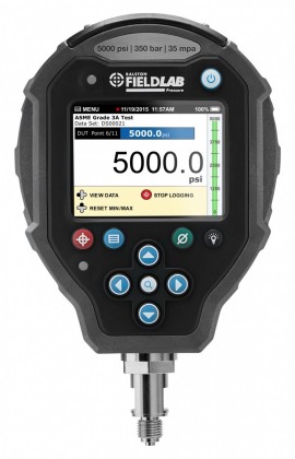 Ralston FLP1-GT-2B FieldLab Pressure Instrument, 5,000 psi, 0.25&quot; male BSPP bottom connection-