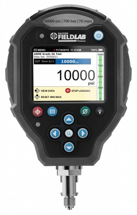 Ralston FLP1-GV-2B FieldLab Pressure Instrument, 10,000 psi, 0.25&quot; male BSPP bottom connection-