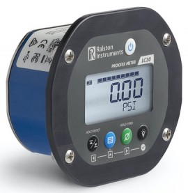 Ralston LC30-GV2M-00-00 Panel-Mounted Pressure Gauge, 10,000 psi, 0.25" male NPT back connection-