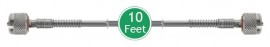 Ralston QSQS-HOS-10FT Quick-Test Hose with reel and stainless-steel hose ends, 6,900 psi, 10' L-