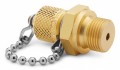 Ralston QTFT-3MB0-RS G Male BSPP (ISO 228/1) x Male Quick-Test Adapter with cap and chain, 0.38", brass-