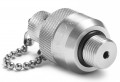 Ralston QTFT-3MS0-QD Stainless-Steel Connector with cap and chain, 0.38&quot; male Quick-Connect x male Quick-Test-