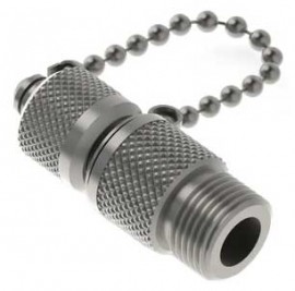 Ralston QTFT-3MS0-RS-D6 G 3/8 Male BSPP x Male Quick-Test Fitting with cap and chain-