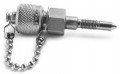 Ralston QTFT-HNS0 DP Transmitter Quick-Test Fitting with cap and chain, &amp;frac14;&amp;quot;-28 UNF male, stainless steel-