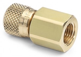 Ralston QTHA-1FBA Female NPT x Female Quick-Test Adapter, 0.13", brass-
