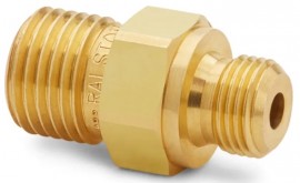 Ralston QTHA-1MB0-RS Brass Quick-Test Connector, G 0.125" male BSPP (ISO 228/1) x male QT-