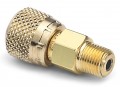 Ralston QTHA-1MBA Male NPT x Female Quick-Test Adapter, 0.13", brass-