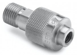 Ralston QTHA-1TS0-QD Tube Fitting x Male Quick-Test Adapter, 0.13", stainless steel-