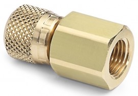 Ralston QTHA-2FBA-RG G Female BSPP (ISO 228/1) x Female Quick-Test Adapter, 0.25", brass-