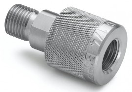 Ralston QTHA-2FS0-RG-QD Female BSPP Quick-Disconnect x Male Quick-Test Adapter, 0.25", stainless steel-