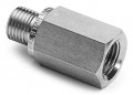 Ralston QTHA-2FS1 Female NPT x Male Quick-Test Adapter with check-valve, 0.25", stainless steel-