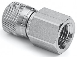 Ralston QTHA-2FSA Stainless-Steel Quick-Test Connector, 0.25" female NPT x female QT-
